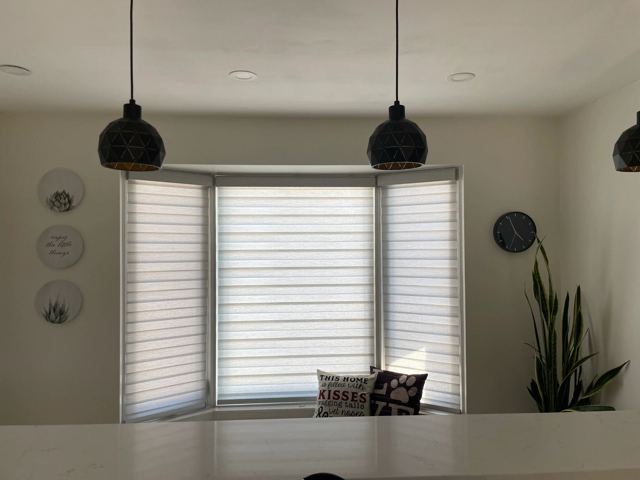 Kitchen bay window shades